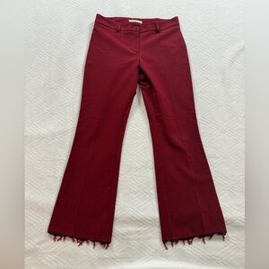 Forever 21 Womens Small Flare Leg Pants Maroon Beads 90s Y2K  Preppy Indie Fairy